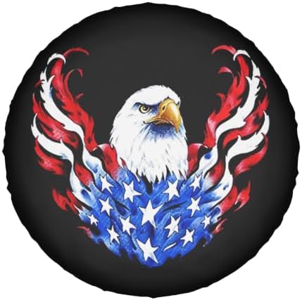 American Flag Spare Tire Cover, Universal Waterproof & Dustproof Wheel - Image 2