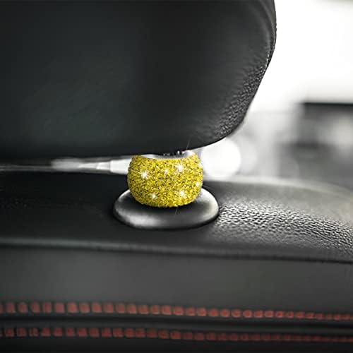 XINLIYA 4 Pack Car Headrest Collars, Bling Car Head Rest Collars Rings Decor - Image 3