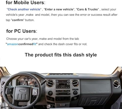 Yiz Dash Cover Mat for Ford Super Duty F250 F350 F450 F550 J238 - Image 3