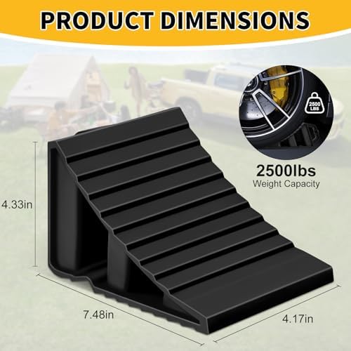 4-Pack Hard Plastic RV Wheel Chocks - Image 2