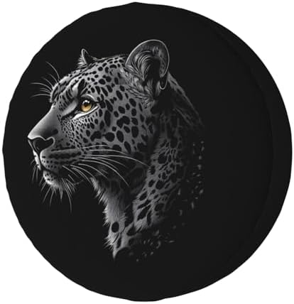 Realistic Leopard Spare Tire Cover Dust-Proof Wheel Tire Cover Fit Trailer by Foruidea