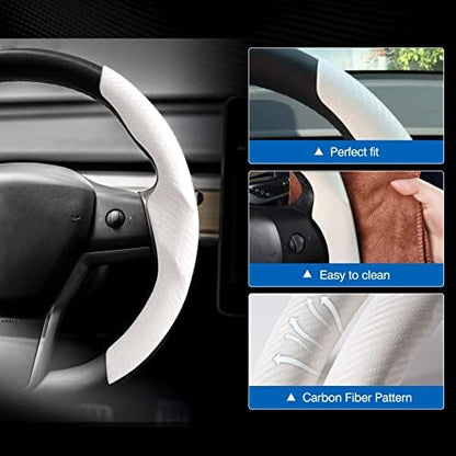 Canvcle Steering Wheel Cover for Tesla Model 3/Y 2016-2025 2026 - Image 3