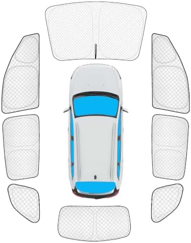 KMF 8pcs Sun Shades for Jeep Cherokee SUV 2014-2023 Accessories, Thicken Full by KMF
