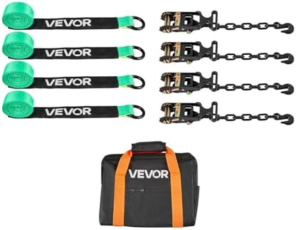 VEVOR Wheel Chock Tie-Down Kit, Tire-Style Tow Dolly Strap, Car Kit by VEVOR
