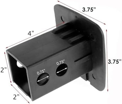 2" American Black Flag Hitch Cover - Image 2
