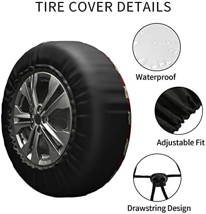 Spare Tire Cover Bald Eagle American Flag Tire Covers Protector Wheel Tire - Image 3