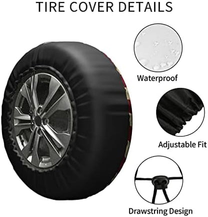 Spare Tire Cover Bald Eagle American Flag Tire Covers Protector Wheel Tire - Image 3