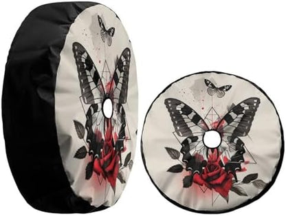 Butterfly Tattoo in Geometrical Spare Tire Cover - Image 3