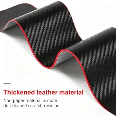 Door Sill Protectors for RAM 1500, Carbon Fiber Leather Style Scuff Plates - Image 6