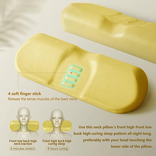 Cervical Neck Pillows for Pain Relief Sleeping, Memory Foam Neck Bolster Pillow - Image 4