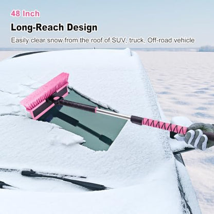 HEEYA 48 Inch Snow Brush with Squeegee and Ice Scraper - Image 2