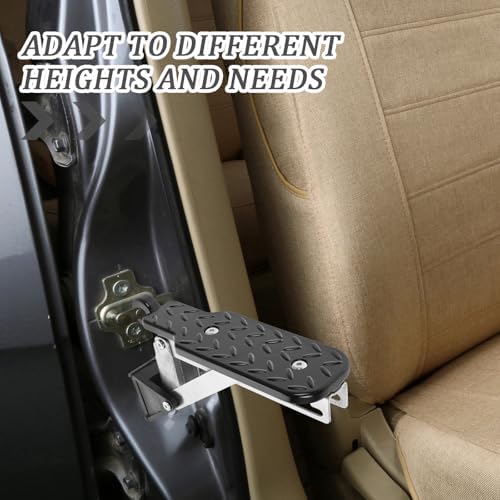 Homoyoyo Folding Car Door Step 7-Level Adjustable Aluminum Alloy Pedal - Image 3
