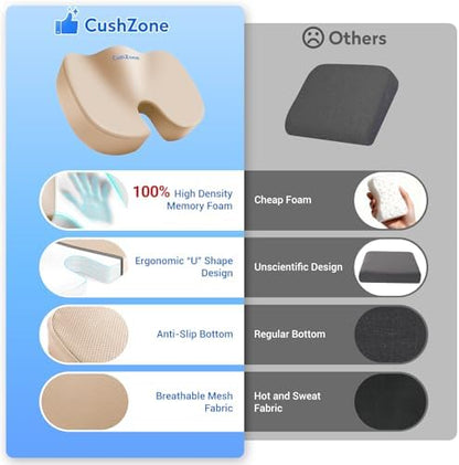 CushZone Memory Foam Seat Cushion - Image 4