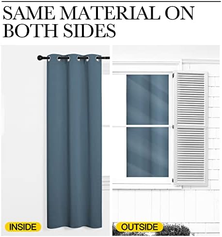 NICETOWN Smoky Blue Blackout Curtains - Image 5