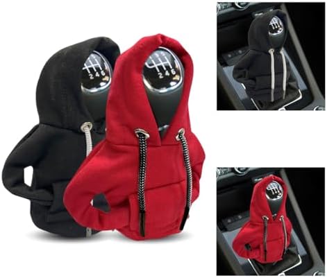 JOYCOURT 2PCS Car Gear Shift Hoodie Auto Shifter Knob Cover by JOYCOURT
