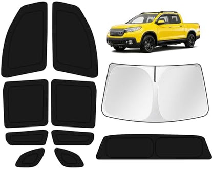KUST Car Window Shades for Honda Ridgeline RTL 2017-2025 Windshield Sun Shade by KUST