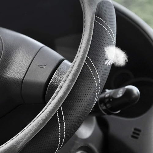 Elantrip Leather Large Steering Wheel Cover 15 1/2 to 16 inch Soft Grip - Image 5
