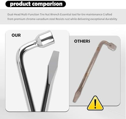 Aokdom L-Type 19mm Lug Wrench for Car, Dual-Head Heave Duty Lug Nut Wrench - Image 5