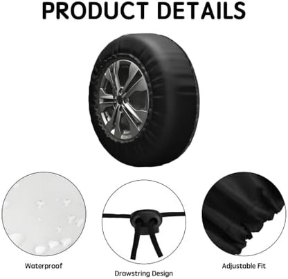 Halloween Spare Tire Cover Black Spider Web Wheel Cover, Weatherproof Universal - Image 4