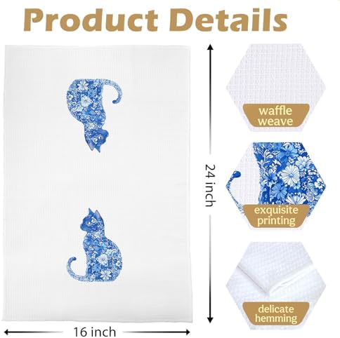 Flower Cat Kitchen Towel - Image 5