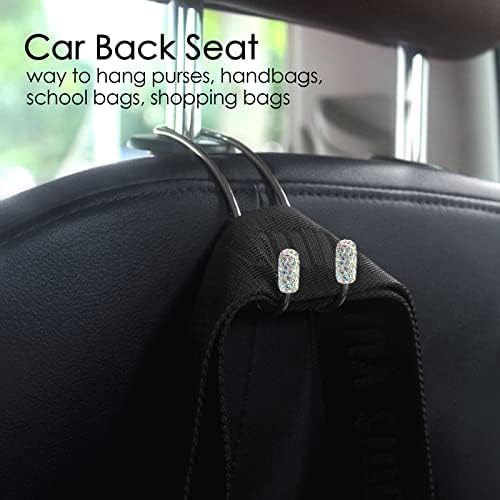 2026 Upgraded Bling Auto Hooks, Car Hangers Organizer Seat Headrest Hooks，Bag - Image 2