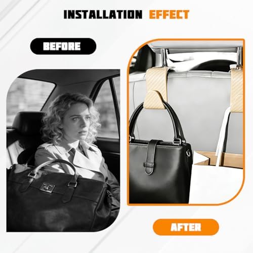 4PCS Car Seat Headrest Hook, Automotive Back Seat Storage Holder Hanger - Image 5