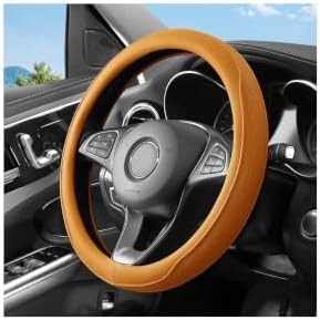 Zpana 14.5-15" Car Steering Wheel Cover, Breathable Soft Leather by Zpana