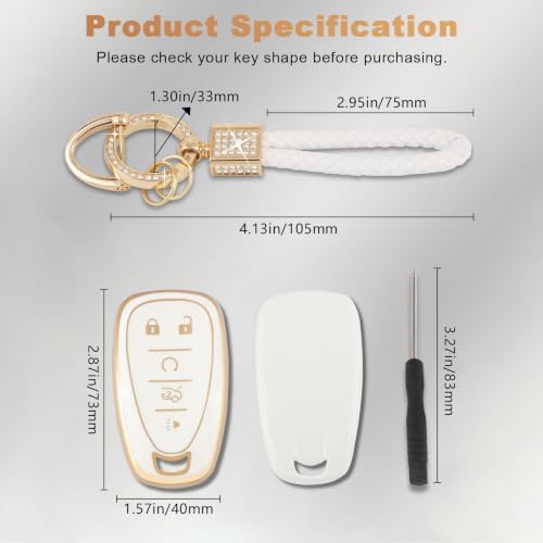PIFOOG Key Fob Cover for Chevy Equinox Malibu Traverse Trax Blazer Camaro 5 - Image 3