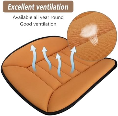 MYFAMIREA 2PCS Car Seat Cushion Pad 1.2" Thick Comfort Seat Protector - Image 3