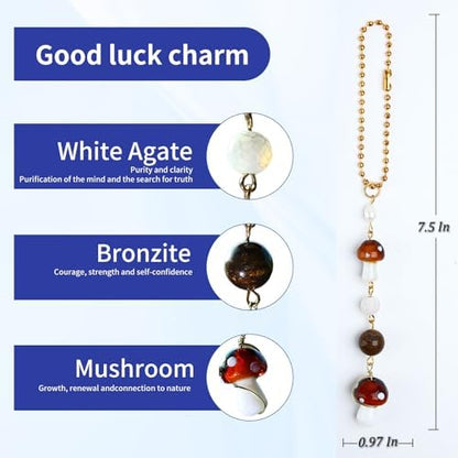 Car Rear View Mirror Accessories Witchy Car Hanging Ornament, Mushroom Rearview - Image 4