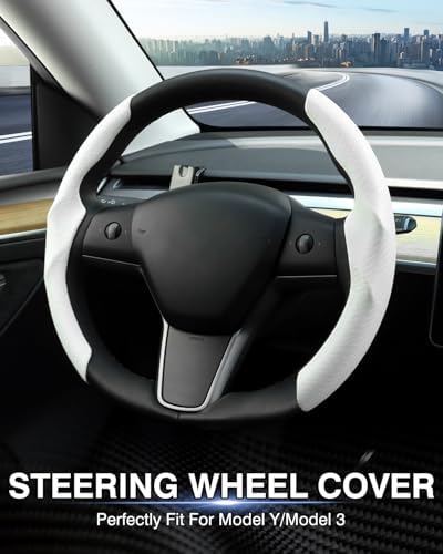 Canvcle Steering Wheel Cover for Tesla Model 3/Y 2016-2025 2026 - Image 2