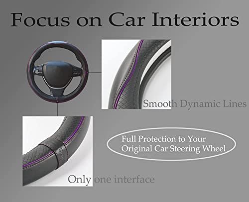ESEWALAS Universal Car Steering Wheel Cover, Anti-Slip Leather Steering Wheel - Image 4