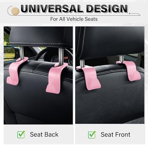 SINGARO 4 Pack Car Seat Headrest Hooks, Vehicle Back Seat Hanger Storage - Image 4