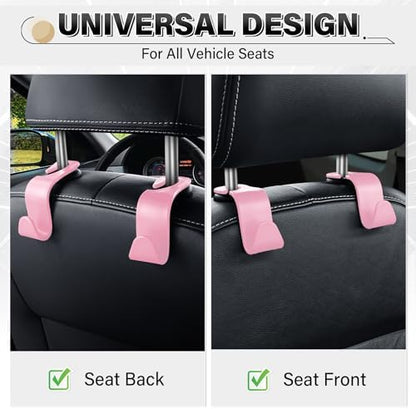 SINGARO 4 Pack Car Seat Headrest Hooks, Vehicle Back Seat Hanger Storage - Image 4