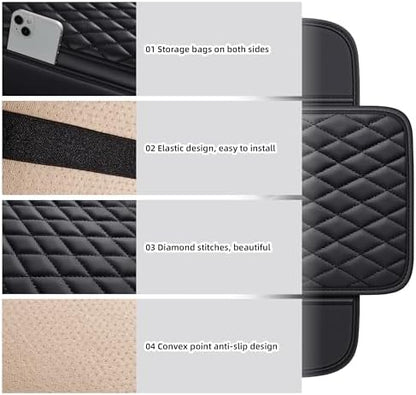 Leather Waterproof Car Armrest Console Pad - Image 6