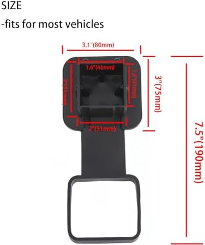 2 Inch Trailer Hitch Cover Plug, American Flag Rubber Tow Hitch Cap, Universal - Image 4