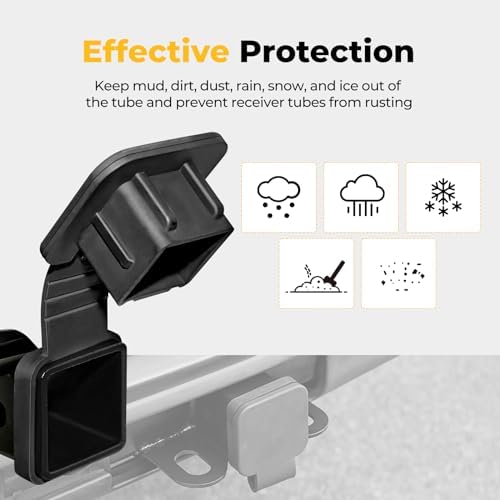 BougeRV 2 Inch Trailer Hitch Cover, Tow Tube Plug Insert Cap, 1 Pack - Image 6