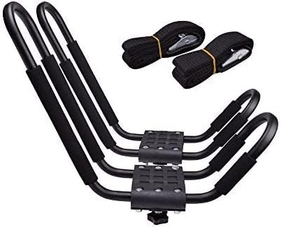 Kayak-1- J-Bar Rack HD Kayak Carrier Canoe Boat Surf Ski Roof Top Mount Car SUV by HTTMT
