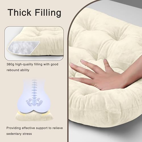 OVOV 4 Pack Chair Cushions for Dining Chairs 15.5"x15.5" Cream - Image 5