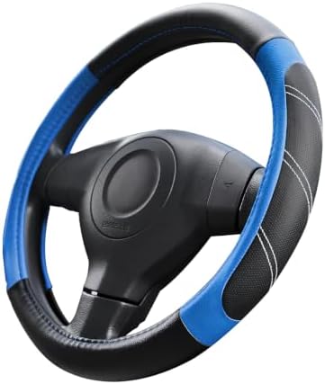 14.5-15 Inch Leather Steering Wheel Cover, Non Slip - Image 6