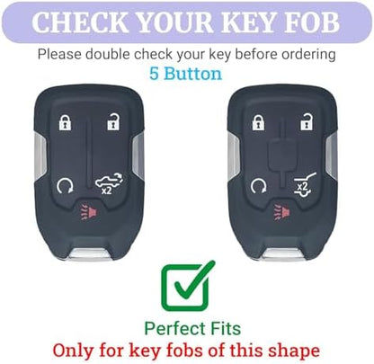 Joouheax for Chevy Soft TPU 5-Button Key Fob Cover, Soft TPU - Image 2