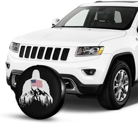Bigfoot American Flag Spare Tire Cover Wheel Protector Universal Fit - Image 2