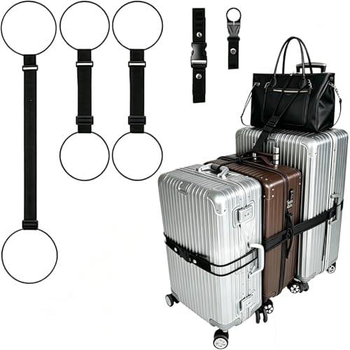 Luggage Straps 3 PCS for Suitcases TSA Approved 2 Short & 1 Long Adjustable by Unknown