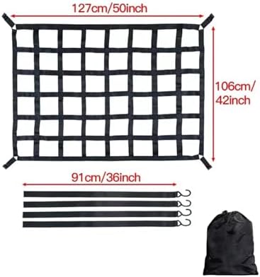 Cross Rail Roof Rack Trunk Rooftop Net Mesh Cargo Truck Trailer Dumpster Extend - Image 3
