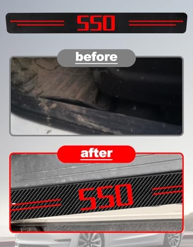 Door Sill Protectors for 5-Serie M550i, Carbon Fiber Leather Front/Rear Door - Image 3