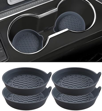 Amooca 4-Pack Spill-Proof Cup Coasters Non-Slip Car Cup Holder Inserts by Amooca