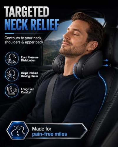 Universal Memory Foam Car Headrest Neck Pillow Adjustable Driving - Image 3