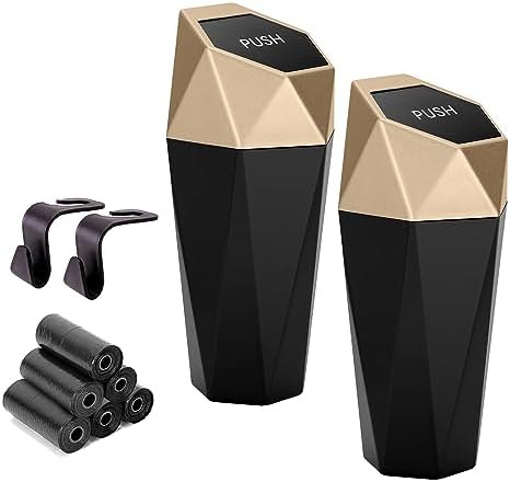 Ginsco Car Trash Can Cup Holder, 2 Pack Mini Car Trash Can by Ginsco