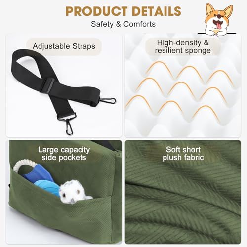 JOEJOY Dog Car Seats for Small Medium Dogs Under 35lbs, Dog Booster Seat - Image 5