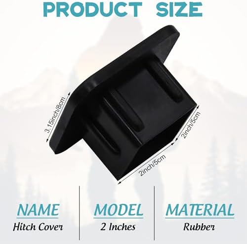 Sasquatch Hitch Cover Fits for 2 Inch Hitch Sunset Mountain Forest Trailer - Image 2